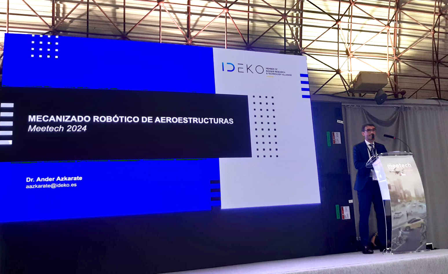 IDEKO showcases at MeetechSpain how to accelerate and optimize the manufacturing of aeronautical components.